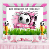 Trete Manche Spaß Zu Zelebrieren Fußball Geburtstag Hintergrund